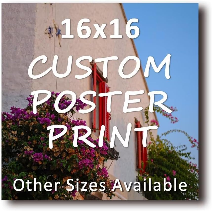 Skiennix Custom Personalized Photo Poster Print - Unique Wall Art for Home Decor - 16x16 Inches