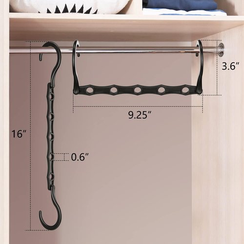 AMKUFO Closet Organizers - 12 Pack Space-Saving Hangers for Efficient Dorm Room Storage | Perfect for Small Apartments