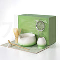 Nardo Visgo Matcha Whisk Set - 7PCS Japanese Tea Set Includes Matcha Bowl with Spout, Bamboo Whisk with Ceramic Holder, Bamboo Scoop, Scoop Stand, Sifter and Tea Towel, Matcha Making kit for Women Men