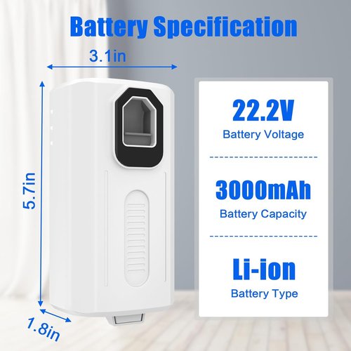Levoit | Replacement Lithium-Ion Battery for LVAC-200 | 3000mAh 22.2V Upgrade for Cordless Vacuum