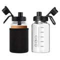 BNCWCQZ Glass Shaker Bottle, 2 Pack 22oz BPA-Free Odorless Shaker Bottle with 304 Stainless Steel Ball and Removable Cleaning Brush for Fitness Protein Mixes