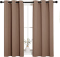 NICETOWN Blackout Window Curtains - Thermal Insulated Grommet Drapery Panels (Set of 2, 34x45 inches, Cappuccino)