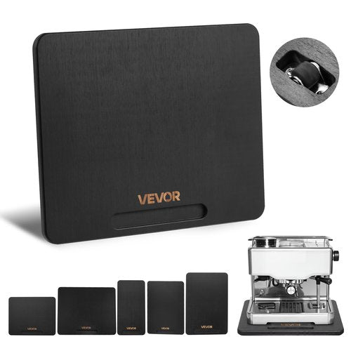 VEVOR Appliance Slider, Medium 10.5 x 13-inch, Rolling Sliding Tray with Silent Rubber Wheels & Hollow Handle, Easy to Clean, Appliance Rolling Tray for Coffee Maker, Kitchen Countertop, Black