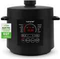 NutriChef Electric Pressure Cooker - 6 Quart Capacity | 9-in-1 Digital Functions | Adjustable Time & Temperature | Black Finish