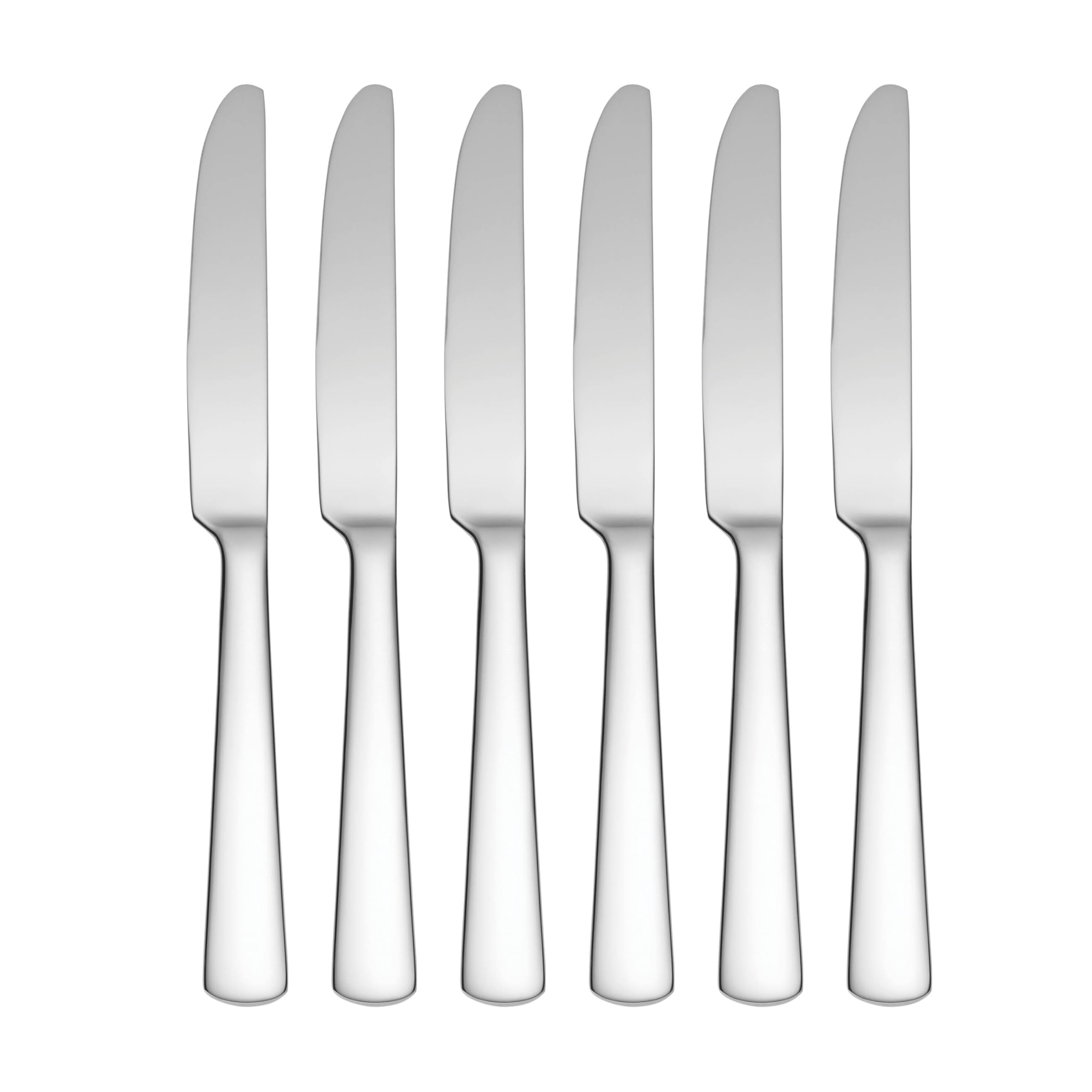 Oneida Aptitude Everyday Flatware Dinner Knives, Set of 6 , 18/0 Stainless Steel, Silverware Set, Dishwasher Safe