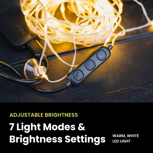 Luno Camping String Lights - 20' USB-Powered Warm White Outdoor Lighting for Adventures