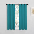 NICETOWN Room Darkening Curtains - Thermal Insulated Grommet Blackout Panels, Peacock Teal, 40" Length, 2 Pieces
