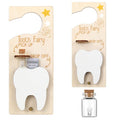 DoubleFill Tooth Fairy Gift Holder Bag Door Hanger Tooth Fairy Kit Stores Lost Teeth Keepsake Box Easter Gift World Oral Health Day Gifts for Lost Teeth Boy Girl(Fresh,Brown)