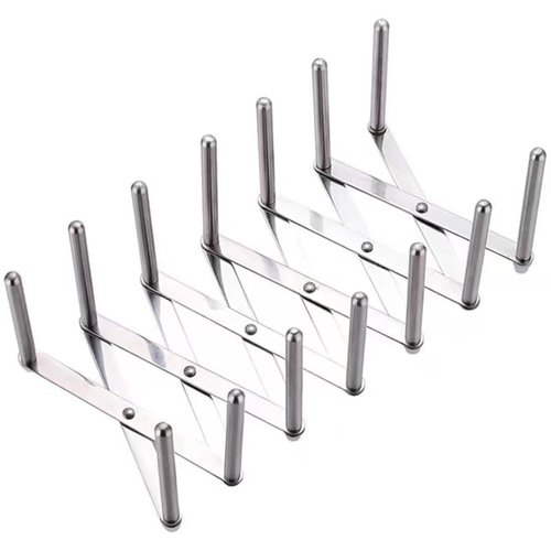 SWEIBIAI Pot Lid Organizer Pot Lid Holder Adjustable Pot Lid & Plate& Pans multipurpose Organizer Rack Holder Stainless Steel Dish Plate Drying Rack
