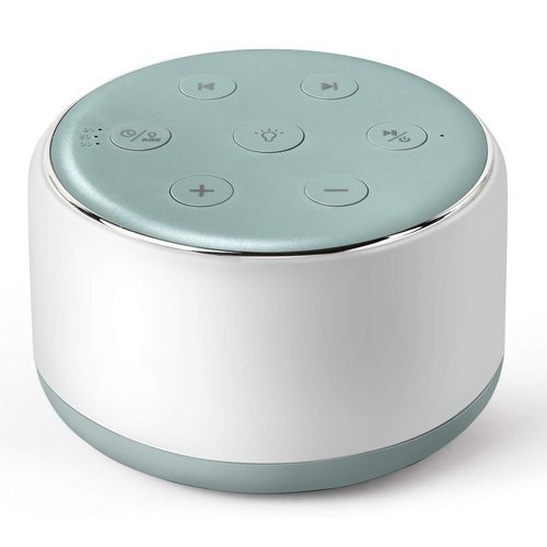 FamiSym White Noise Sound Machine Baby for Sleeping with Night Light – 34 Soothing Sounds, Rechargeable White Noise Machine for Kids Adults Sleep, Portable Lullaby Machine Baby Soother (Slate)