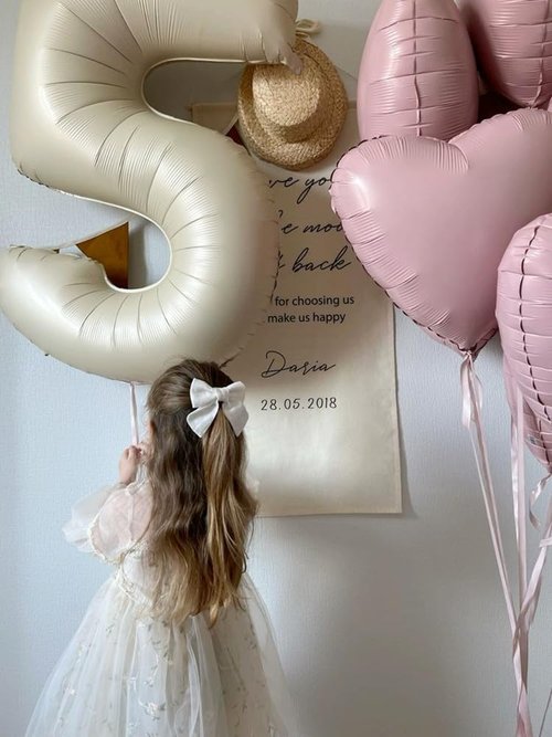 Balloon Numbers - 40 Inch Cream White Number Balloons for 5th Birthday & Wedding Decor