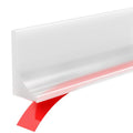 Zehiels 39" Shower Threshold Water Dam Silicone Shower Water Guard Collapsible Shower Door Bottom Seal Shower Splash Guard for Wet and Dry Separation