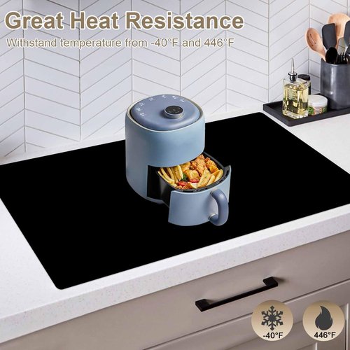 78.7"x23.6"(200cmx60cm) Large Silicone Mats for Countertop, Heat Resistant Mat, Waterproof Nonslip Silicone Kitchen Counter Mat, Nonstick Table Placemat, Multipurpose Mat, Translucent