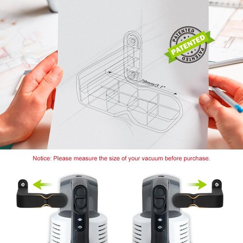 LANMU Wall Mount Holder for Shark IX141, IZ377H, IZ376H & V10-V15 Cordless Vacuums - Space-Saving Design