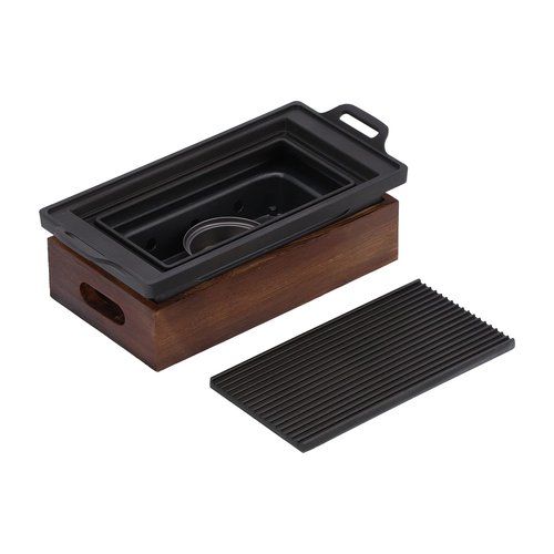 Portable BBQ Grill Tabletop Barbecue Grill Barbecue Baking Tray Smokeless Nonstick BBQ Plate Barbecue Stove Oven Accessories for Yakiniku, Robata, Yakitori, Takoyaki and BBQ