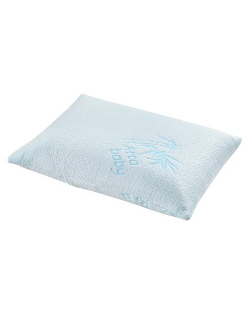 ATTABABY Toddler Pillow, Adjustable Memory Foam Pillow for Toddler 2 Years & Above, Two Washable No Zipper Pillowcase Included, 13” x 18” Mini Size for Kid Sleeping, Napping or Traveling, Blue