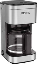 KRUPS Coffee Maker - 10-Cup Stainless Steel Drip Coffee Maker | Drip-Free, Dishwasher Safe, 900 Watts