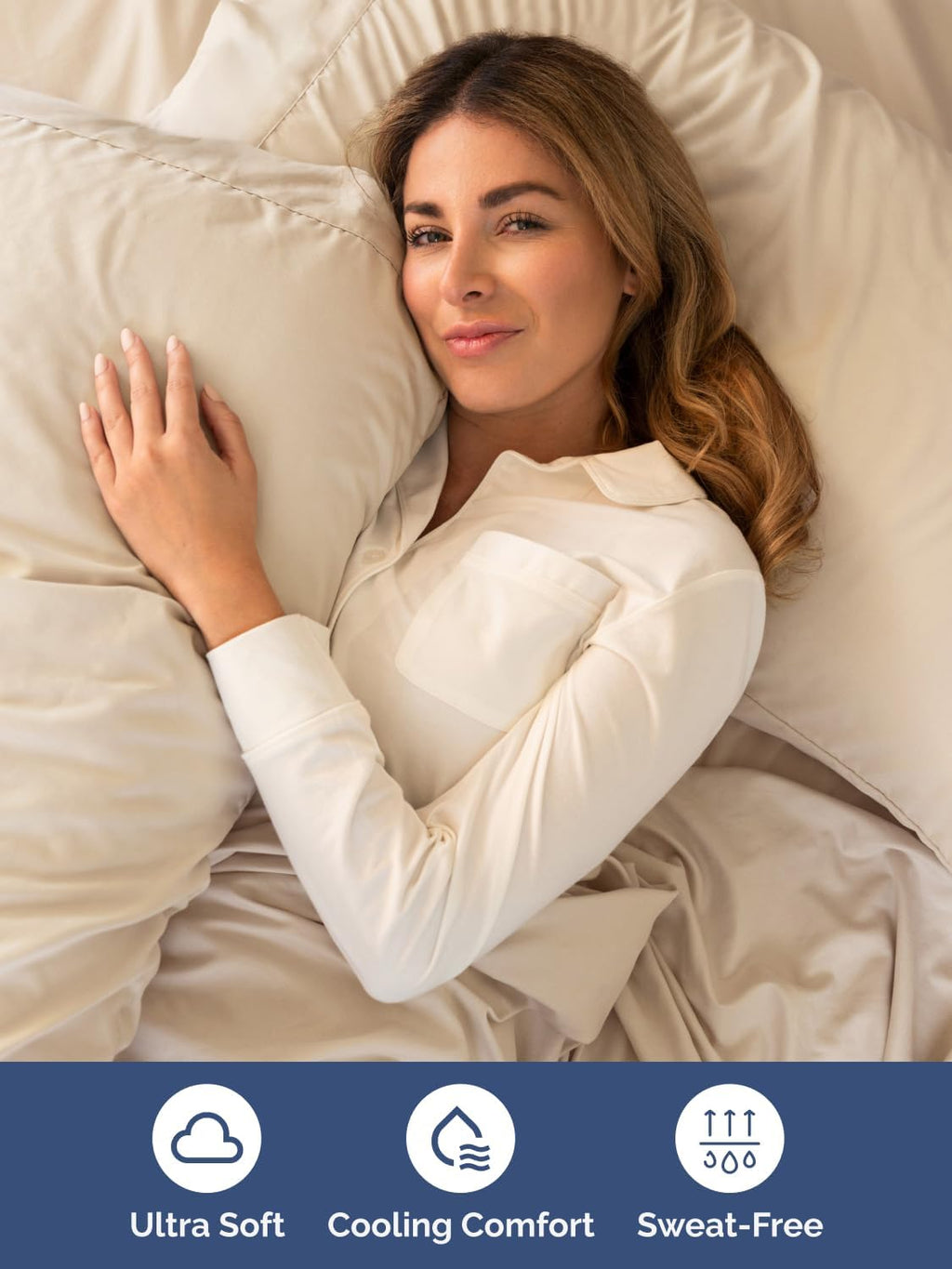 Skiennix Extra Deep Queen Sheet Set - 6-Piece Breathable Cooling Bedding - Soft, Wrinkle-Free Wheat Color