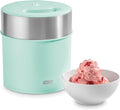 Dash Deluxe Gelato & Ice Cream Maker - One-Touch Churning for Homemade Desserts - 2 Quart Capacity, Aqua
