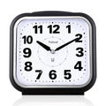 Tinload 5.5" Large No Ticking Analog Alarm Clock,Silent Readable for Seniors,Easy to Set,Gradual Rise Alarm,Big Numbers,Gentle Wake,Snooze, Lighted on Demand,Battery Operated,Black