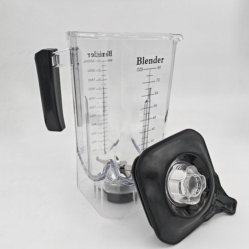 CRANDDI Spare Cup for K90, 80oz Blender Container, 2200ml Pitcher Jar with Long Blade Assembly, Quiet Blender Replacement Spare Part, Clear (80oz/K90 Cup)