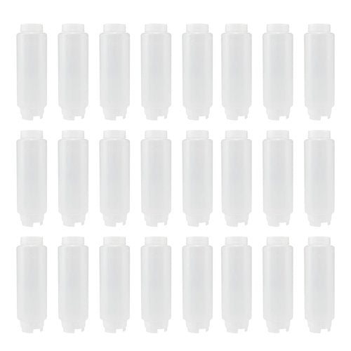 Creative Mark Cylo FIFO Squeeze Bottle -Empty - 24 Pack - 20 oz. Inverted Squeeze Bottle with Air-Tight Non-Drip Silicone Valve; Acrylic Paint, Sauce & Condiment Bottles for Painters and Food Industry