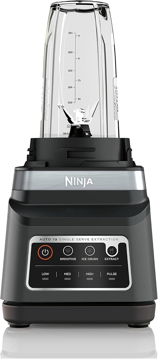 Ninja DB751A Pro Plus DUO Blender - 1400W Auto-IQ with 3 Modes & 72oz Pitcher | Black/Stainless Finish