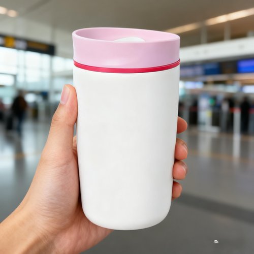 12 oz coffee tumbler Insulated coffee mug with lid SliderInsulated Stainless Steel Coffee Tumbler, Travel Mug for Hot and Iced Beverages,insulated travel coffee mug Pink with Brown Lid (white)