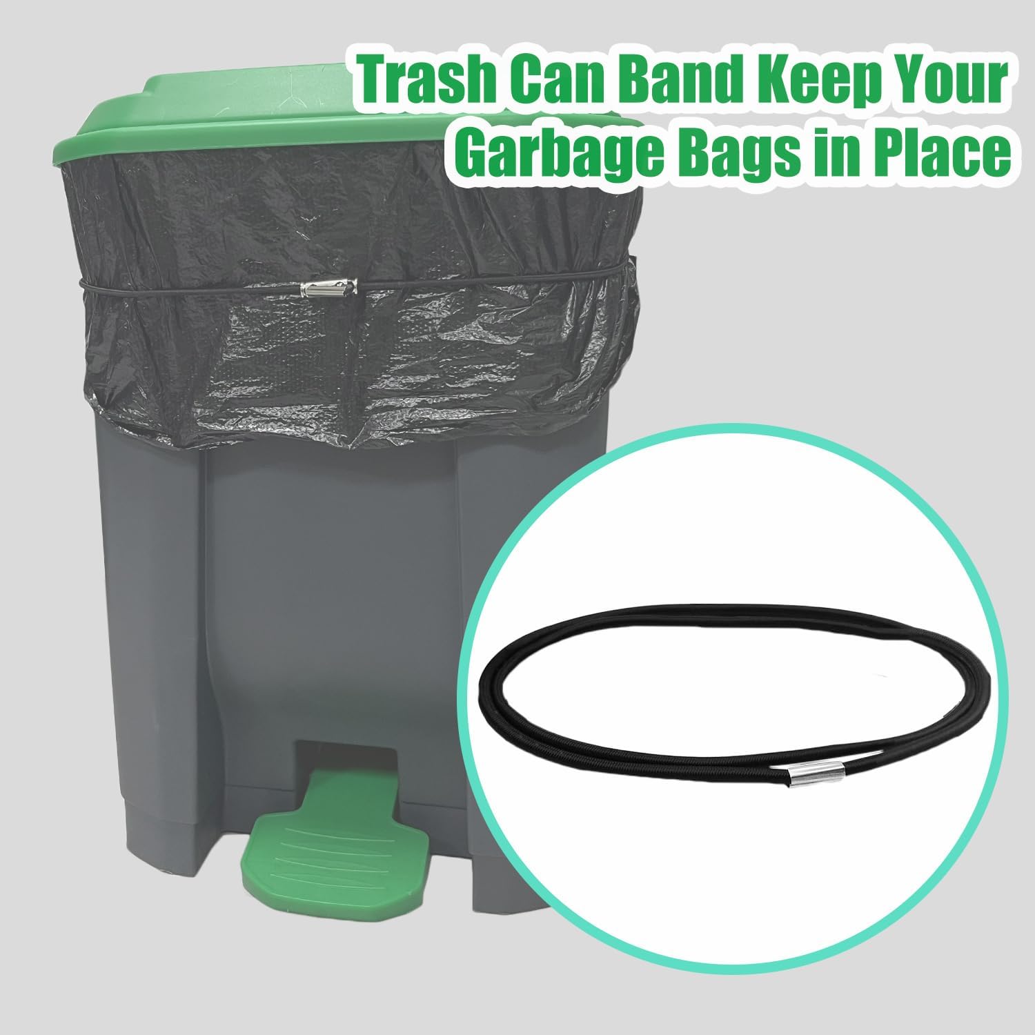 6Pack - Large Dog Pooper Scooper for yard - 20L Step Dog Poop Trash Can Outside - Pet Waste Container Outdoor with Removable Inner Bin - 28" Pooper Scooper & Long Handle Metal Tray&Rake & 50 Waste Bag