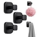 Zrpot 3 PCS Suction Cup Hook for Shower, Suction Cup Hooks for Shower, Door Hooks for Hanging Robe Loofah Removable Wall Hooks for Kitchen Glass Window Black