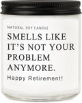 Retirement Gifts for Woman Men, Happy 2026 Retirement Candle, Funny Retired Farewell Gifts for Coworkers, Teacher, Nurse, Boss, Friends - Lavender Scented (7oz)