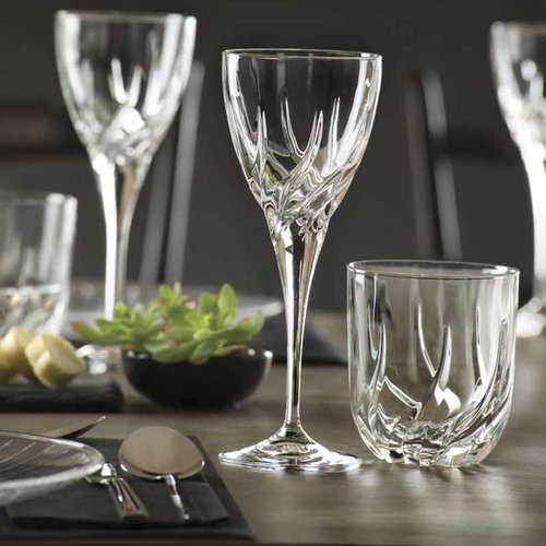 Barski Wine Glass - Goblet - Red Wine - White Wine - Water Glass - Stemmed Glasses - Set of 6 Goblets - Crystal like Glass - 8.3 oz. Beautifully - Cut Crystal - Designed Made in Europe