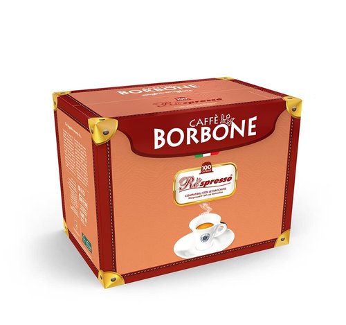 Caffe Borbone Nespresso Compatible Espresso Pods - Refined Taste, Powerful Character and Intense Aroma - NOT COMPATIBLE with Vertuo - Blue Blend - 100 Count -MADE IN ITALY