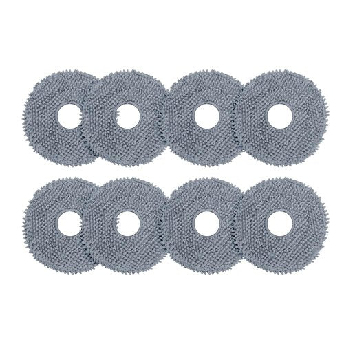 8 Pack Mop Pads for Roborock QV 35A/Qrevo S/Q Revo/Qrevo Pro/Qrevo Plus/Qrevo Master/Qrevo Slim/Qrevo Curv/Qrevo Edge/Saros 10R Robot Vacuum Cleaner, Spin Cleaning Pads Replacement Parts Accessories