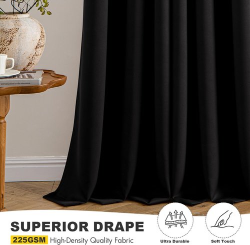 MIULEE Blackout Curtains - Thermal Insulated Room Darkening Drapes | 64-Inch Grommet Top Panels
