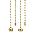 PATIKIL 1M 3.3ft Ceiling Fan Pull Chain, 2 Pcs Beaded Pulls Cord Extender Ball Pendant for Fan Light Chandelier Table Lamp Pulling Switch, Gold Tone