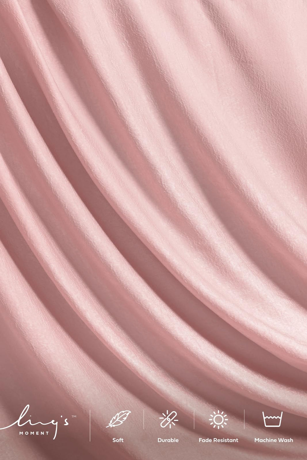 Ling's moment Dusty Rose Wedding Table Cloths in Velvet-Like Fabric, 9ft x 11ft, Fits 4ft/6ft Rectangular/Round Sweetheart&Head Table for Wedding Reception, Bridal Shower, Birthday Decoration