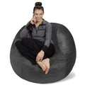 Sofa Sack Bean Bag Chair Cover Only Without Filling - Cover Replacement, 4 ft, Charcoal