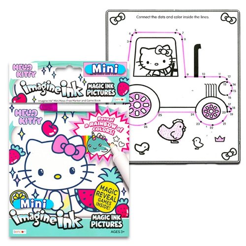 Sanrio Hello Kitty Imagine Ink Party Favor Set- 12 Pack No-Mess Magic Ink Coloring Books with Stickers and More | Hello Kitty Party Favors