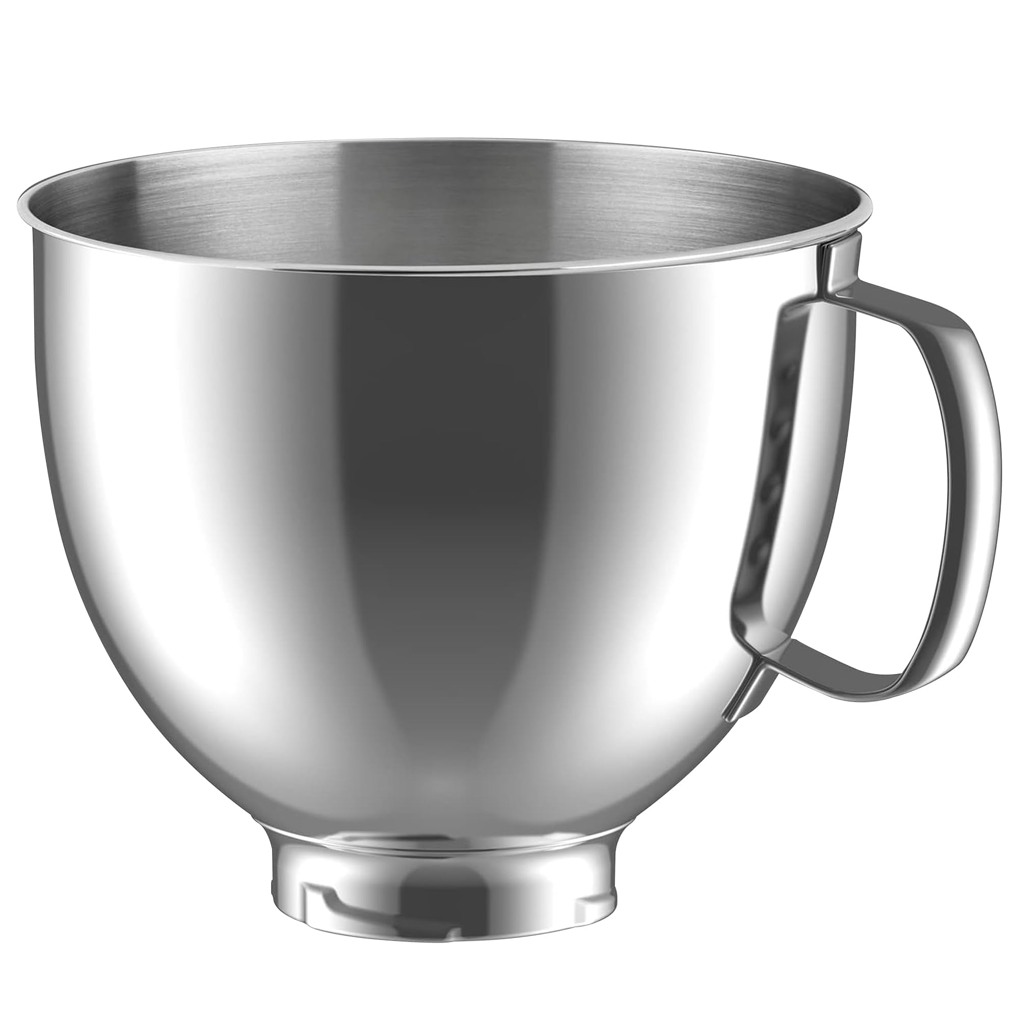 Stainless Steel Mixer Bowl for KitchenAid Artisan & Classic Series 4.5 Quart / 5 Quart Tilt-Head Stand Mixers, KSM150 Stainless Steel Bowl Replacement, Mixing Bowl for KitchenAid, Silver