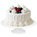 12" White Cake Stand for 10" Cake, Porcelain Cake Plate, Cake Pedestal Stand, Round Dessert Stand, Wedding Cake Stand for Party, Birthday, Baby Shower, Christmas, Home Decorating Cake Display Stand