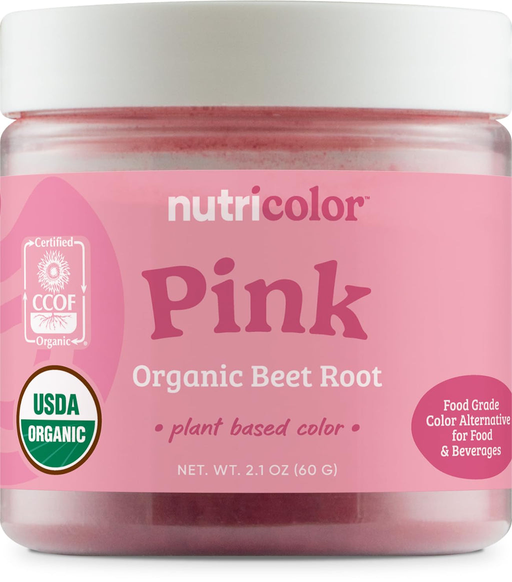 Nutricost Pink Plant-Based Food Coloring - Organic Beet Root Powder | 60 Servings for Food & Beverages
