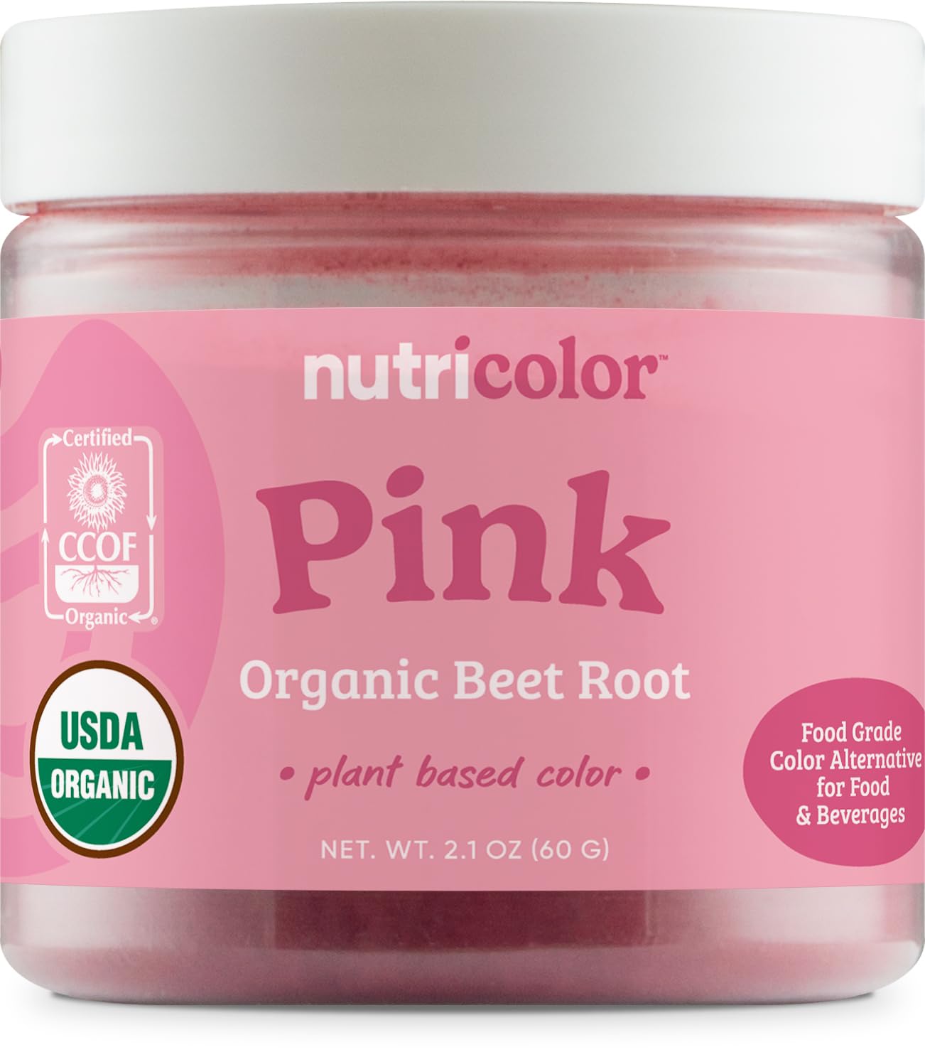 Nutricost Pink Plant-Based Food Coloring - Organic Beet Root Powder | 60 Servings for Food & Beverages