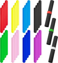 Leyndo Wrapping Paper Roll Holder Clips - 32 Pcs Silicone-Covered Metal Strips | 1 x 9 in for Gifts