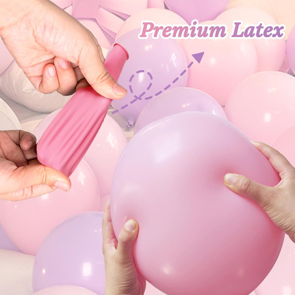 Pink and Purple Balloons - 100 Pack 12-Inch Latex Balloons for Girls' Birthday & Baby Shower Decor