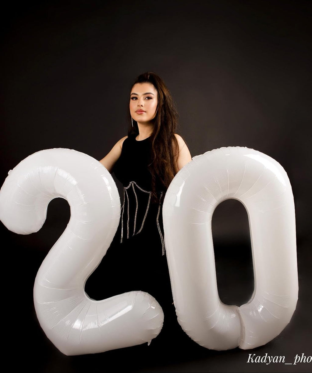 White Number 12 Balloon - 40 Inch Birthday Decoration for 12th Birthday Party Supplies