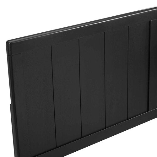Modway MOD-6216-BLK Robbie Twin Wood Headboard, Black