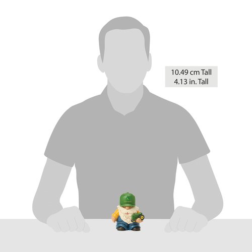 Enesco John Deere by Jim Shore Gnome Holding a Miniature Tractor Figurine, 4.13 Inch, Multicolor