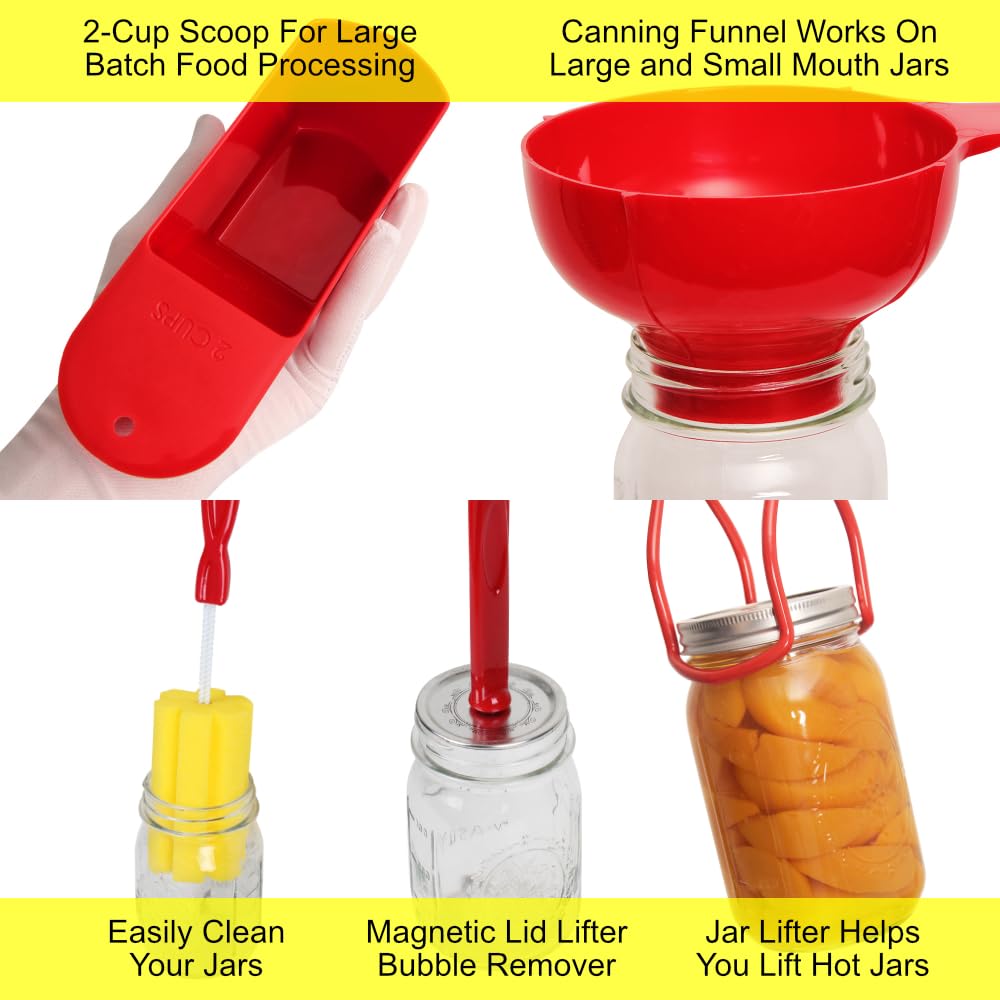 Kitchen Crop Canning Tools (Kit with 2-Cup Scoop)