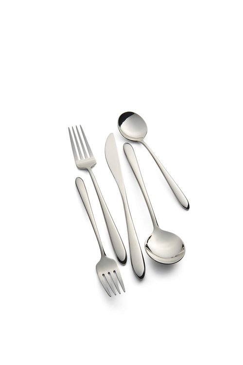 Cambridge Silversmiths Radin Mirror 20-Piece Flatware Set, Service for 4,Silver